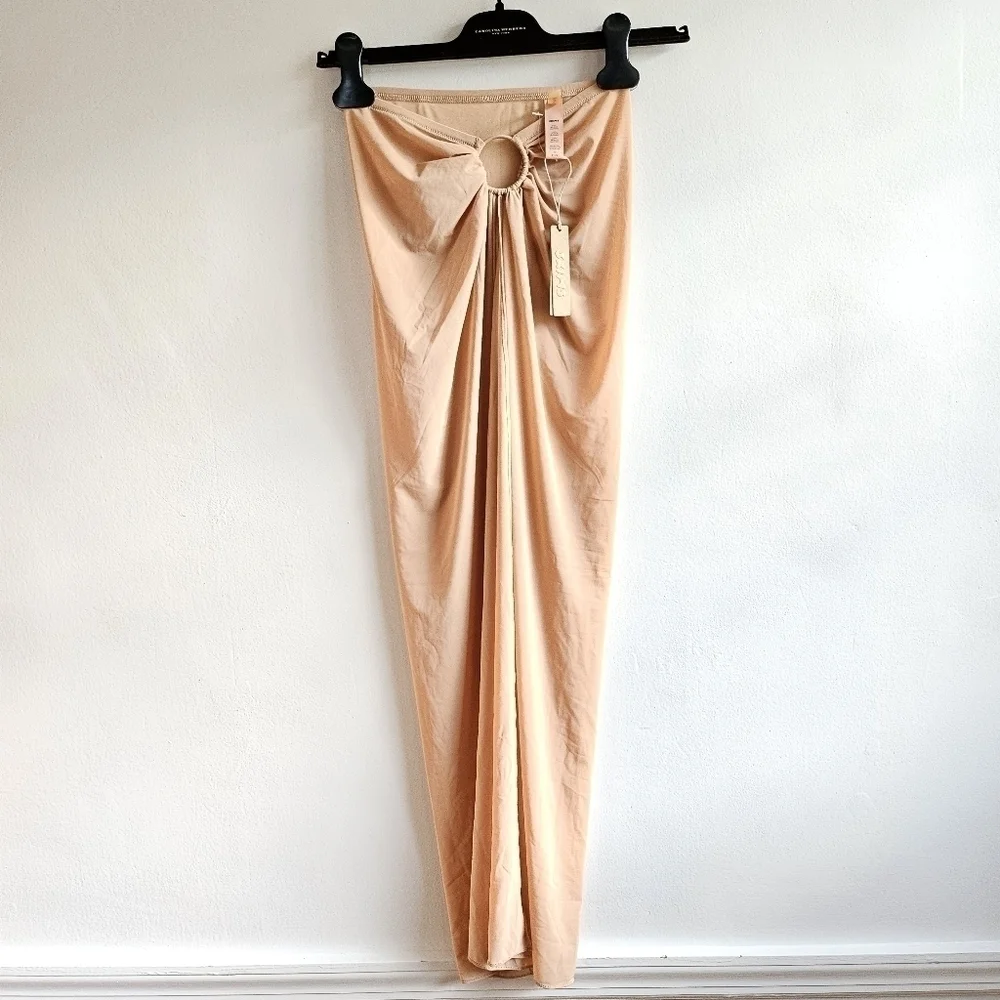 Skims Mesh Long High Slit Sarong Skirt Swim Beach Cover-Up NWT